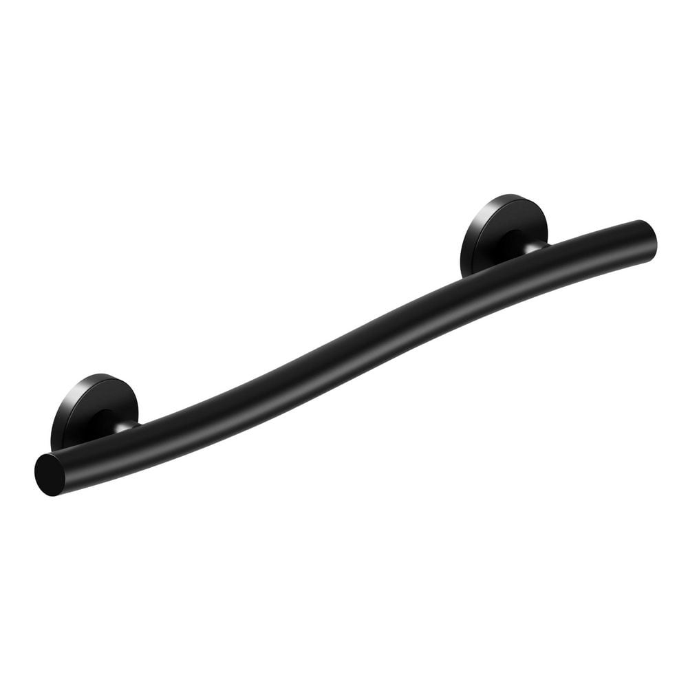 Wave Grab Bar 24 in. x 1.25 in. ADA Compliant for Bath and Shower Safety (500 lb. Capacity) in Matte Black price history on PriceWatchPro