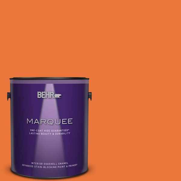 BEHR MARQUEE 1 gal. Home Decorators Collection #HDC-MD-27 Tart Orange Eggshell Enamel Interior Paint & Primer