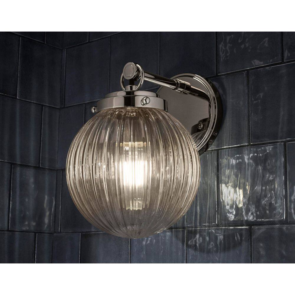 Brushed Moderne Brass Three-Light Wall Sconce