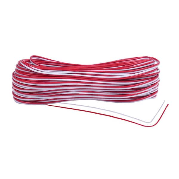 50 ft. 24/2 AWG White Stranded Thermostat Wire for Doorbell, Intercom, Garage Door, Thermostat, Smoke Alarms