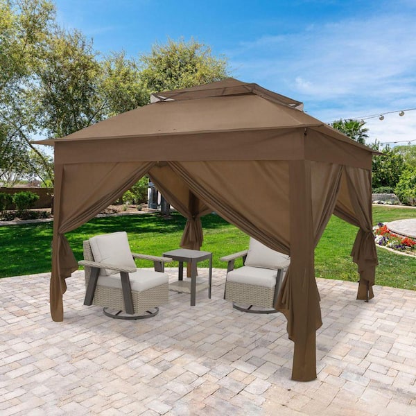 EAGLE PEAK 11 ft. x 11 ft. Pop-Up Gazebo Canopy Tent Portable