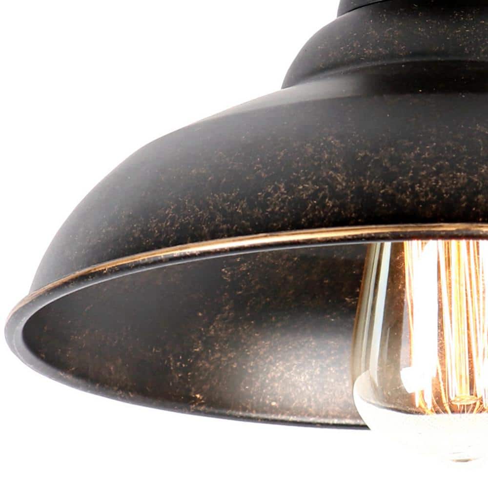 Oil Rubbed Bronze 10'' Outdoor Semi-Flush Mount Light
