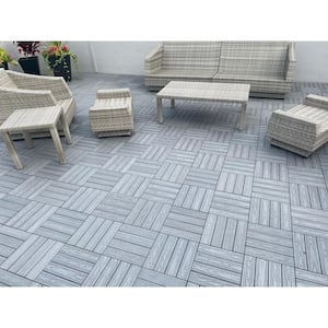 UltraShield Naturale 1 ft. x 1 ft. Quick Deck Outdoor Composite Deck Tile in Westminster Gray (10 sq. ft. Per Box)