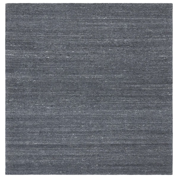 Outdoor Micro-Loop Dark Gray 6 ft. x 6 ft. Solid Indoor/Outdoor Square Area Rug