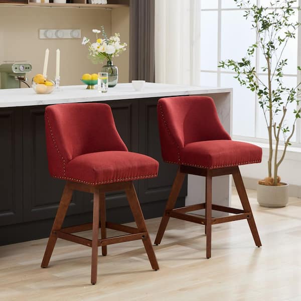 Red counter stools with backs hotsell
