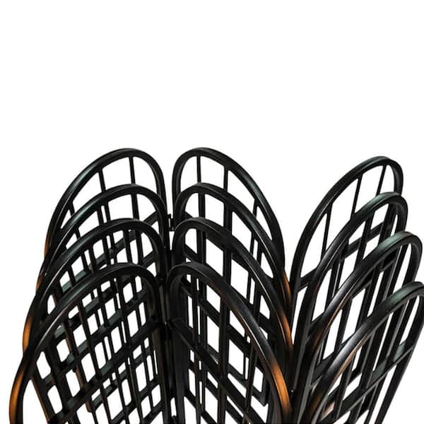Unbranded 24.3 in. x 14.8 in. x 0.83 ft. Protective Barrier for Q Flame Outdoor Patio Heater Black Steel Fence