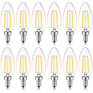 40-Watt Equivalent B10 Vintage Dimmable 400 Lumens LED Bulbs 4000K Cool White (12-Pack)