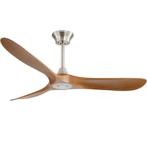 60 in. Indoor/Outdoor Nickel Ceiling Fan without Light, Remote Control and 6-Speed DC Motor
