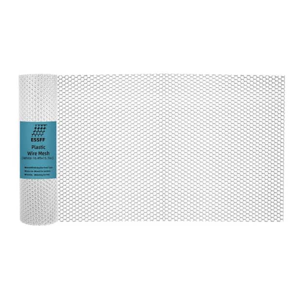 15.7 in. x 16.4 ft. White Pet and Garden Safeguard, Plastic Netting for Poultry Dogs and Snake Barrier