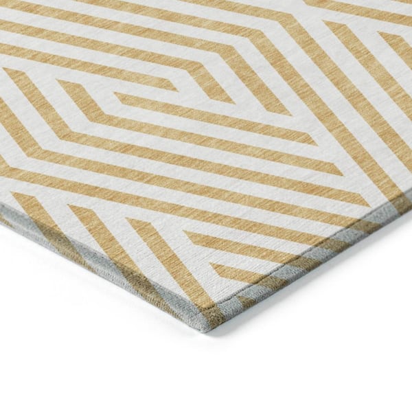 Chantille ACN550 Gold 9 ft. x 12 ft. Machine Washable Indoor/Outdoor Geometric Area Rug