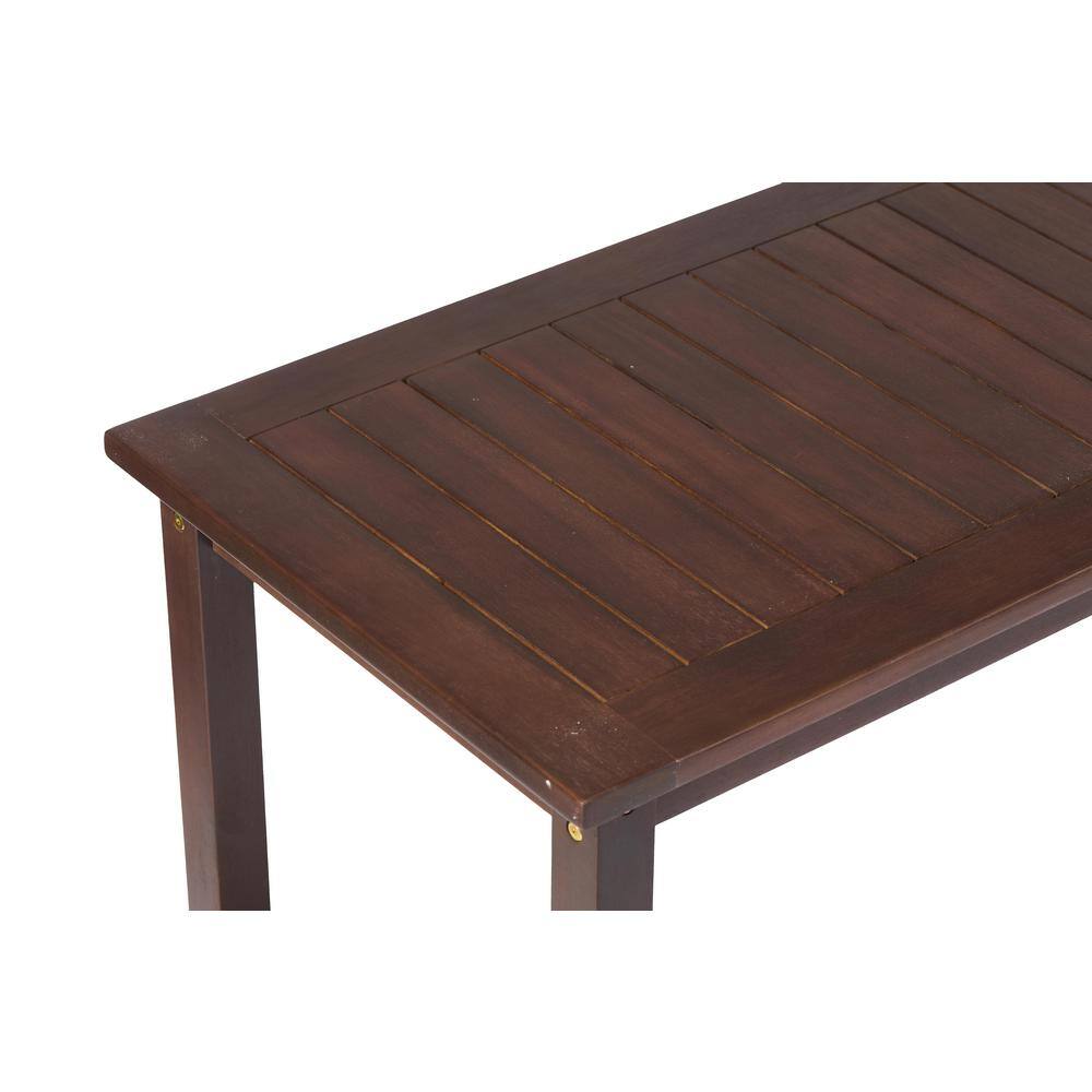 Acacia Wood Brown Console Table for Garden Balcony Garage
