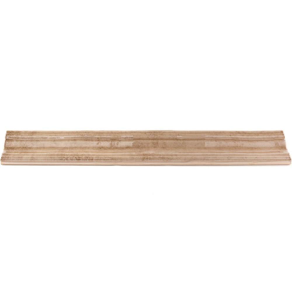 Taupe Ceramic Quarter Round Tile Trim 12" x 2"