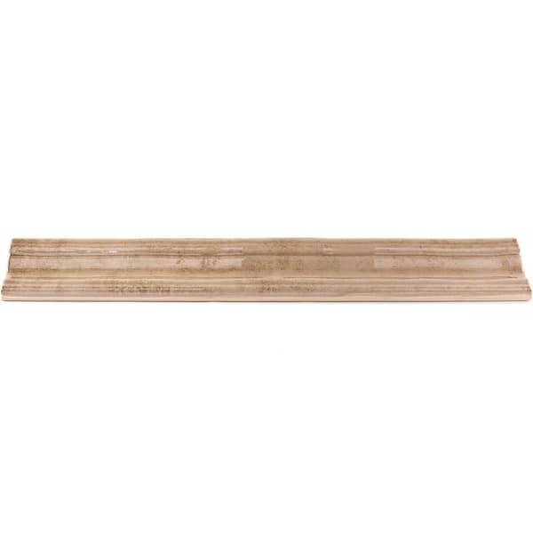 Moze Taupe 2 in. x 12 in. Ceramic Chair Rail Liner