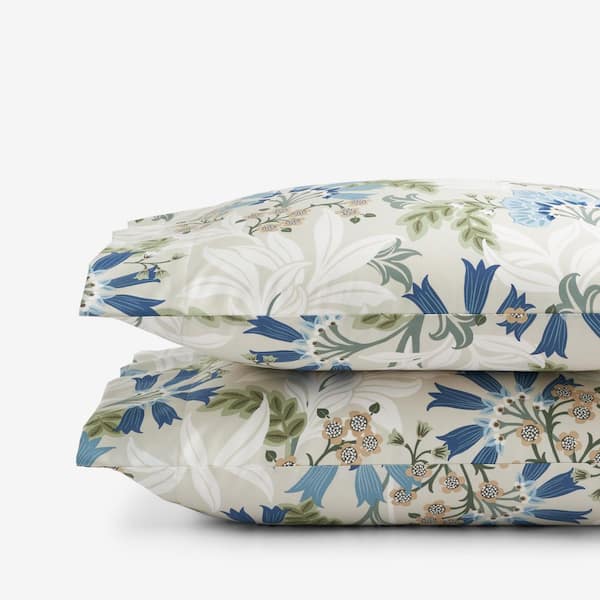 The Company Store Legends Hotel Lilia Floral Beige Multi Wrinkle-Free Sateen King Pillowcases (Set of 2)