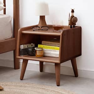 15.75 in. Walnut Rectangle Top End Table with 4 Legs