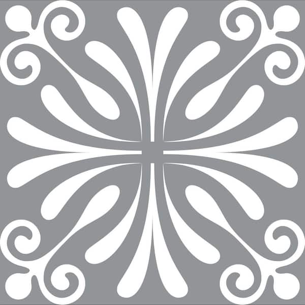 MI ALMA Grey B52 5 in. x 5 in. Vinyl Peel and Stick Tile (24-Tiles, 4.17 sq. ft./Pack)