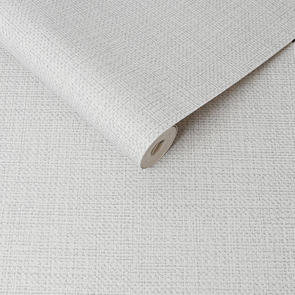 Linen Flat White Non-Pasted Removable Wallpaper