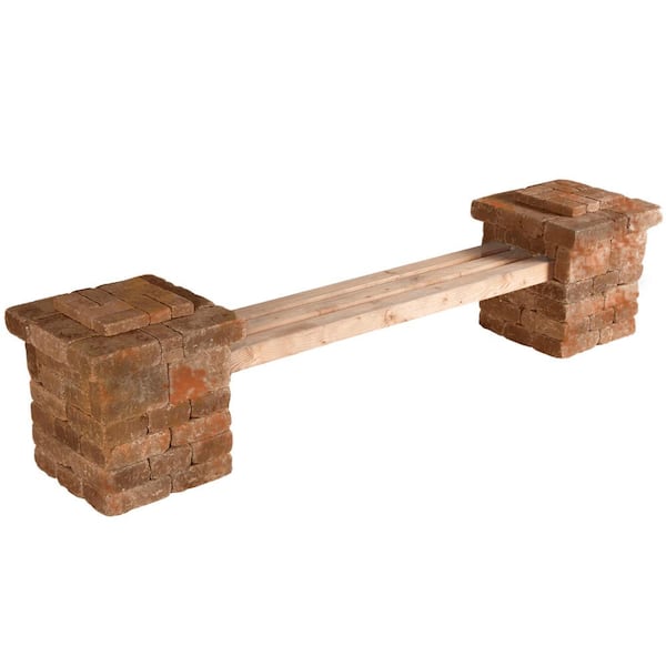 RumbleStone 103.5 in. x 26 in. x 24.5 in. Concrete Garden Bench Kit in Sierra Blend