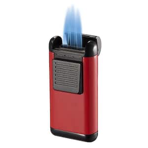 Antero Red Lacquer Triple Torch Cigar Lighter
