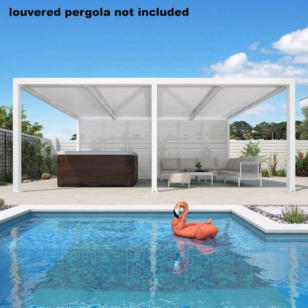 PURPLE LEAF 1-Pack All-aluminum Frame Sun Shade Privacy Fixed