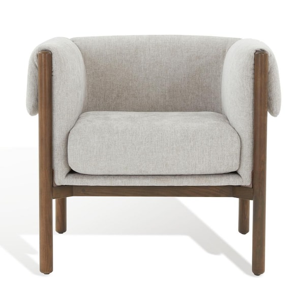 SAFAVIEH Daphanie Gray/Dark Brown Accent Chair