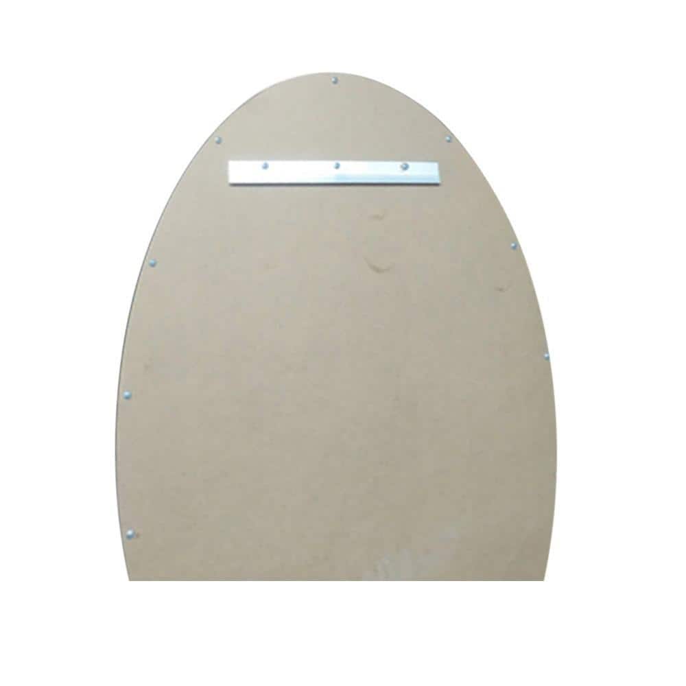 Oval Gold Bathroom Vanity Mirror with Shelf