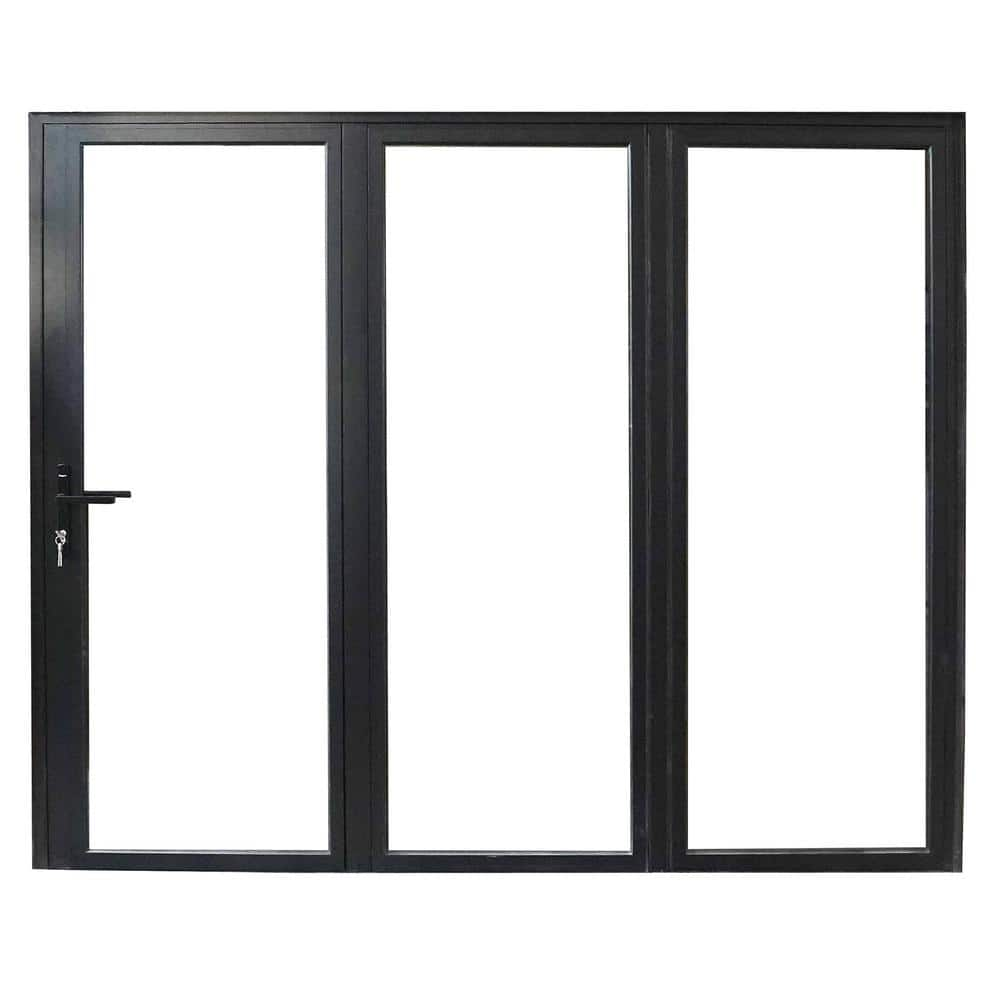 TEZA DOORS Teza 85 Series 108 In. X 80 In. Matte Black Left To Right ...