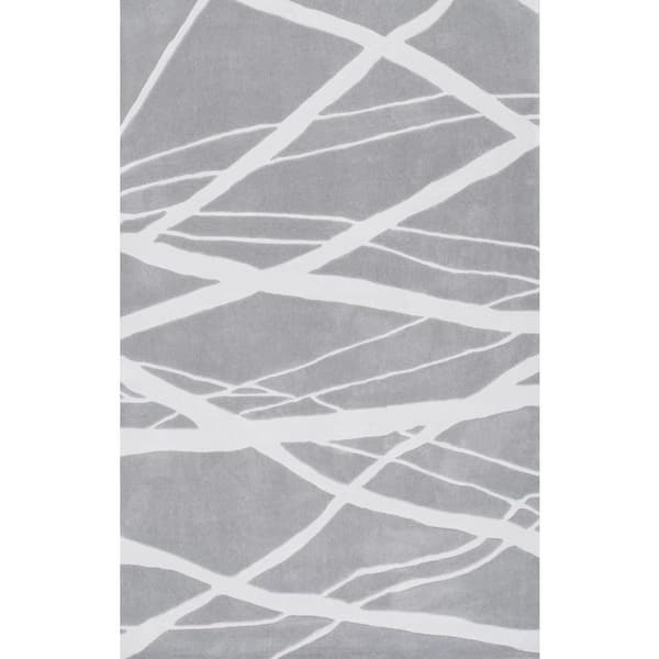 nuLOOM Warren Contemporary Gray 5 ft. x 8 ft. Area Rug