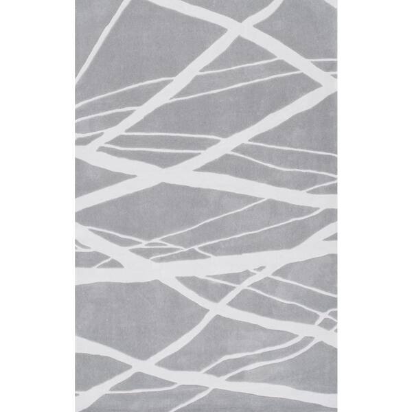 nuLOOM Warren Contemporary Gray 8 ft. x 10 ft. Area Rug