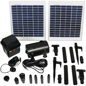 396 GPH Solar Pump and Solar Panel Kit with Battery Pack and LED Light