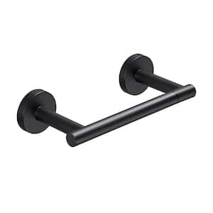 Deluxe Wall Mount Pivot Arm Toilet Paper Holder Bath Hardware Accessory in Matte Black