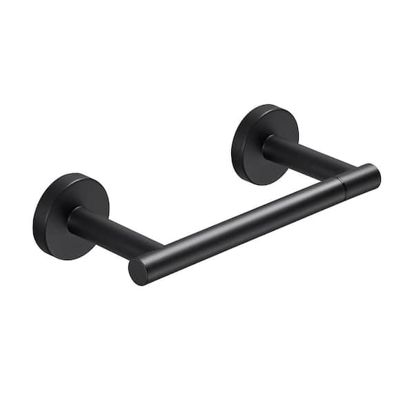 Heemli Deluxe Wall Mount Pivot Arm Toilet Paper Holder Bath Hardware Accessory in Matte Black
