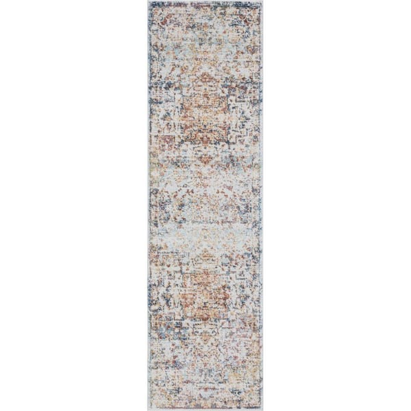 Tayse Rugs Reina Oriental Navy 2 ft. x 3 ft. Indoor Area Rug