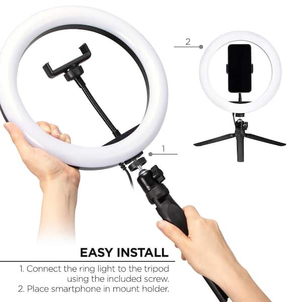 13.5-Inch Desktop Dimmable LED Vanity Studio Ring Light With Accessories