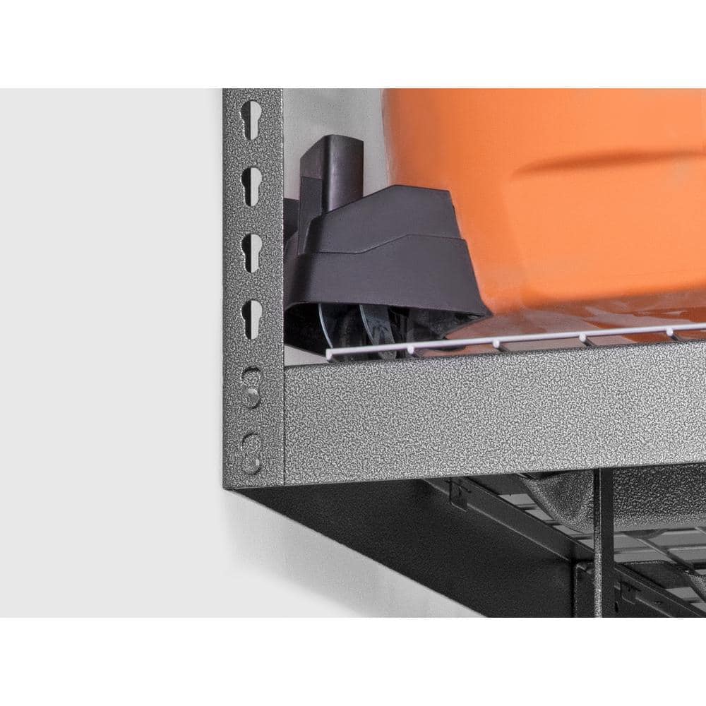Adjustable Gray Steel Ceiling Storage Rack, 4' x 8'