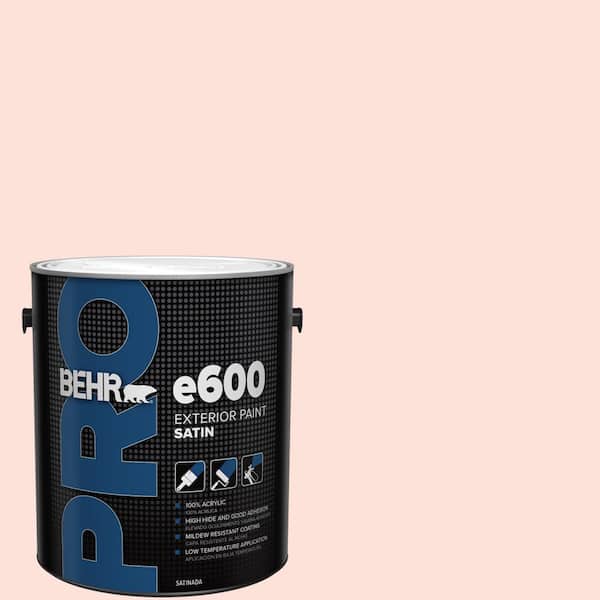 BEHR PRO 1 gal. #200A-1 Peach Cloud Satin Exterior Paint