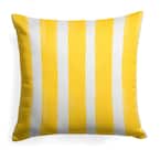 Caravan Yellow Square Outdoor Throw Pillow