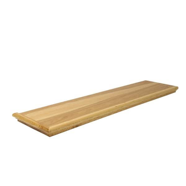 Stairtek 0.625 in. x 11.5 in. x 48 in. Prefinished Natural Hickory Left Return Retread