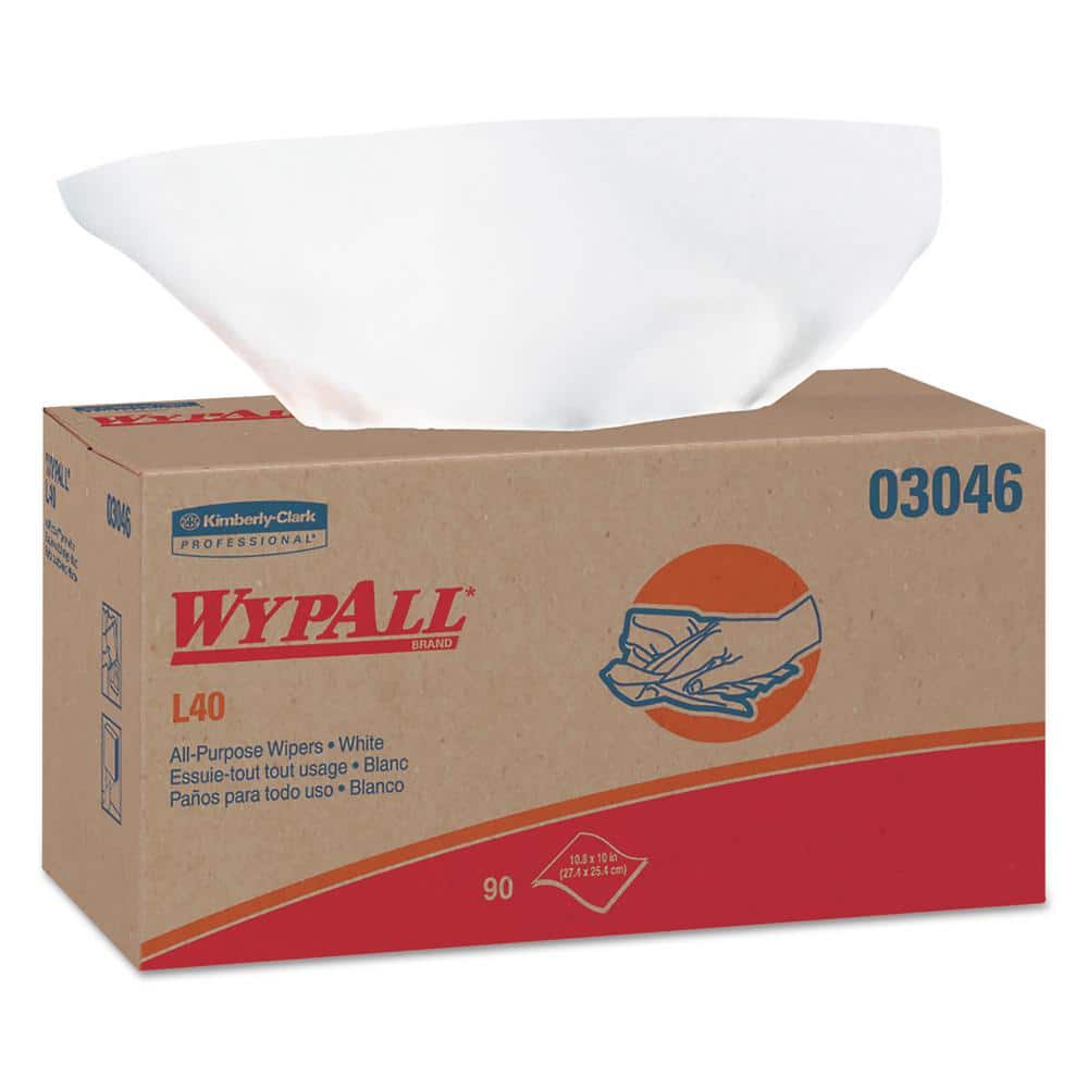 WYPALL L40 Towels, POP-UP Box, White, 10-4/5 in. x 10 in., 90/Box, 9 Boxes/Carton -  KCC03046