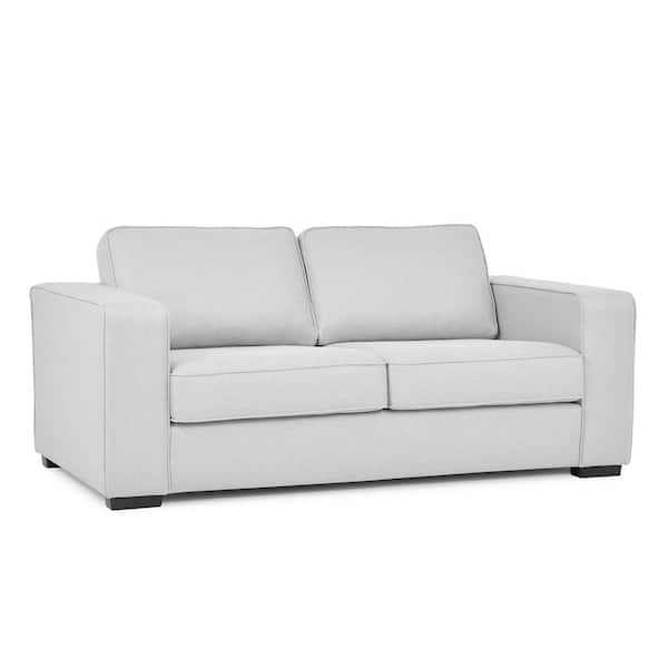 Furniturer Hd Aviril 2 5 Twist 18 78 In, Fabric And Faux Leather Corner Sofa Bed Ikea Black