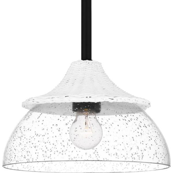 Quoizel Otten 1-Light Matte Black Shaded Pendant OTN1512MBK