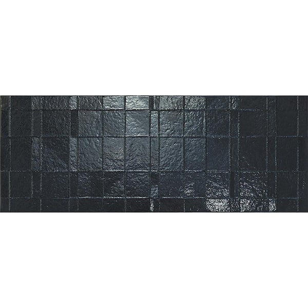 Apollo Tile Nimbus 4 in. x 5 in. Textured Maastricht Blue Ceramic Large Format Rectangle Wall Sample Tile
