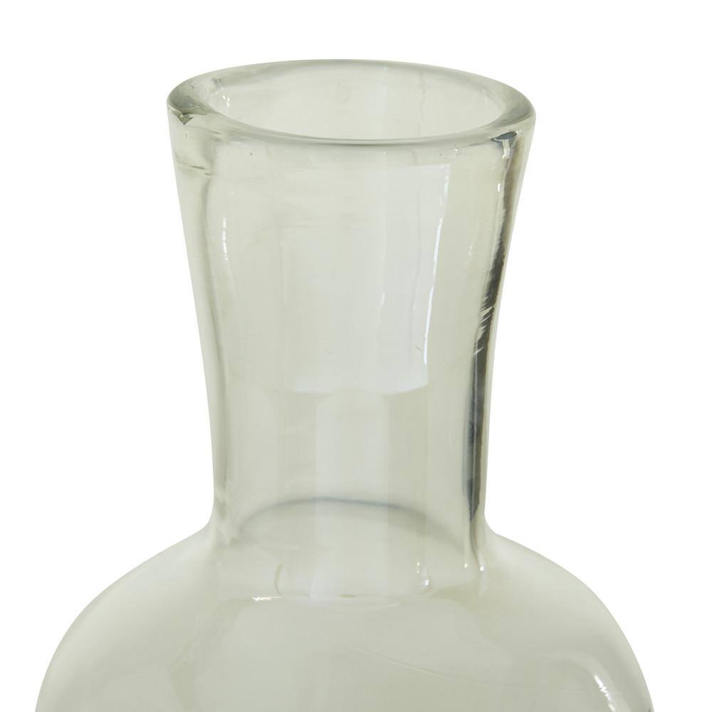 Gray Ombre Glass Coastal Table Vase, 13.2"