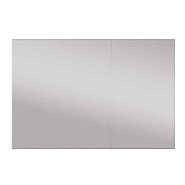 36 in. W x 24 in. H Rectangular Aluminum Medicine Cabinet with Mirror