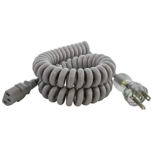UP to 6.5 ft. 10 Amp 18/3 Coiled Medical Grade Power Cord With C13 Connector