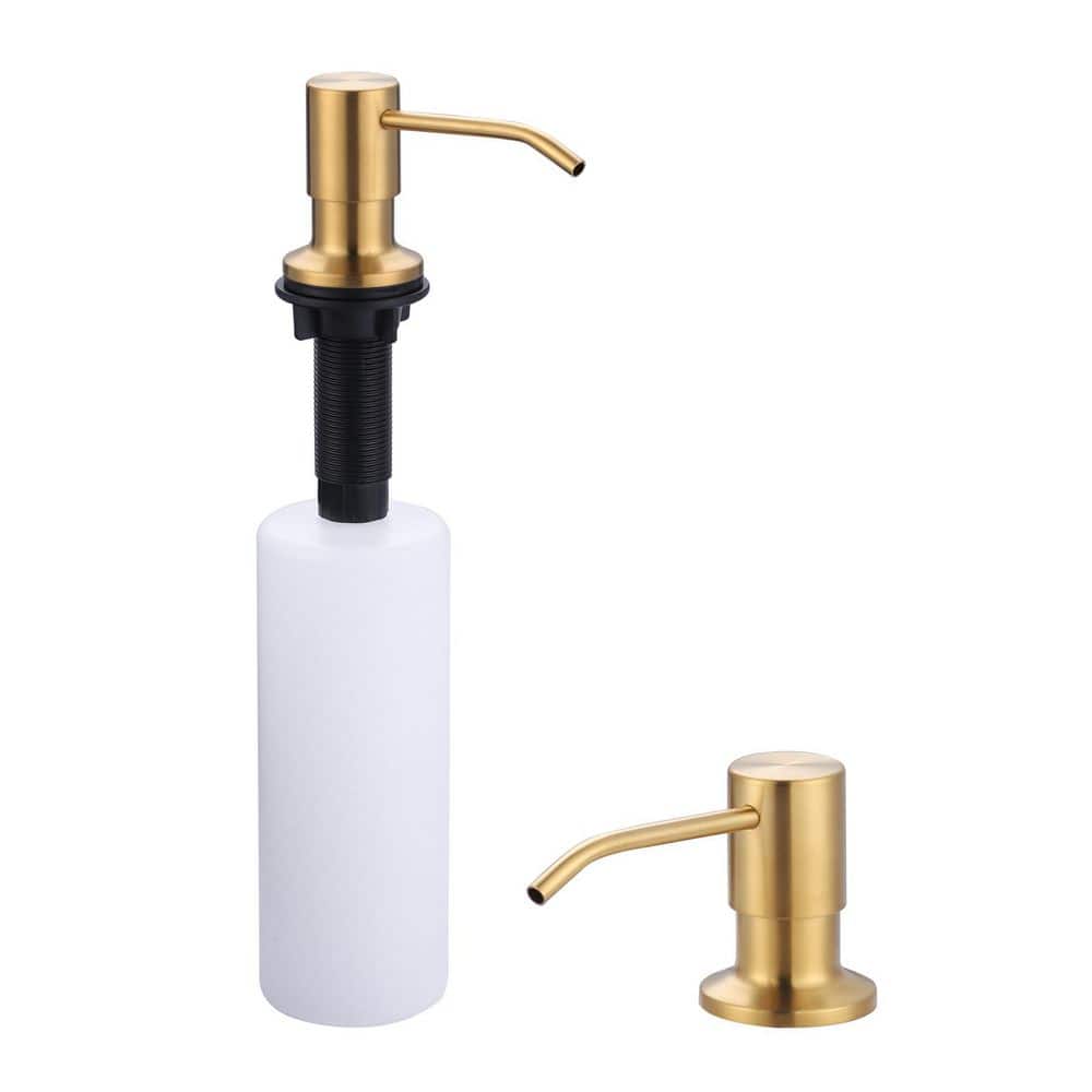 ALEASHA 17 oz. Kitchen Soap and Lotion Dispenser in Gold AL-6F12G