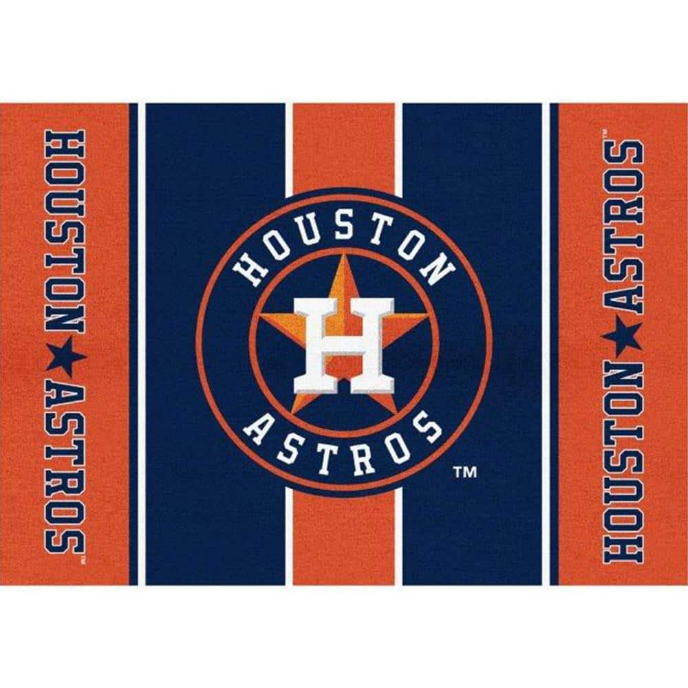 27 1995 Houston Astros Retro Logo Roundel Round Mat - Floor Rug - Area Rug