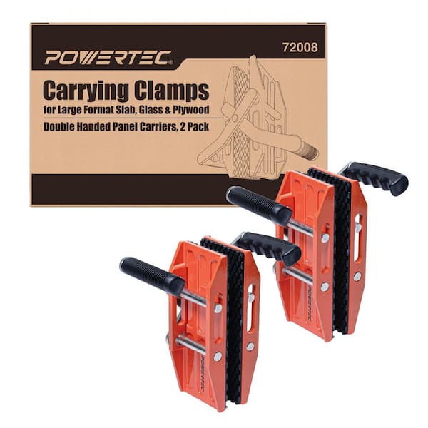 Double Handed Stone Carrying Clamps, Heavy Duty Panel Carriers Double Handed Lifting Tool, Max Open 2-3/8 in. (2-Pack)