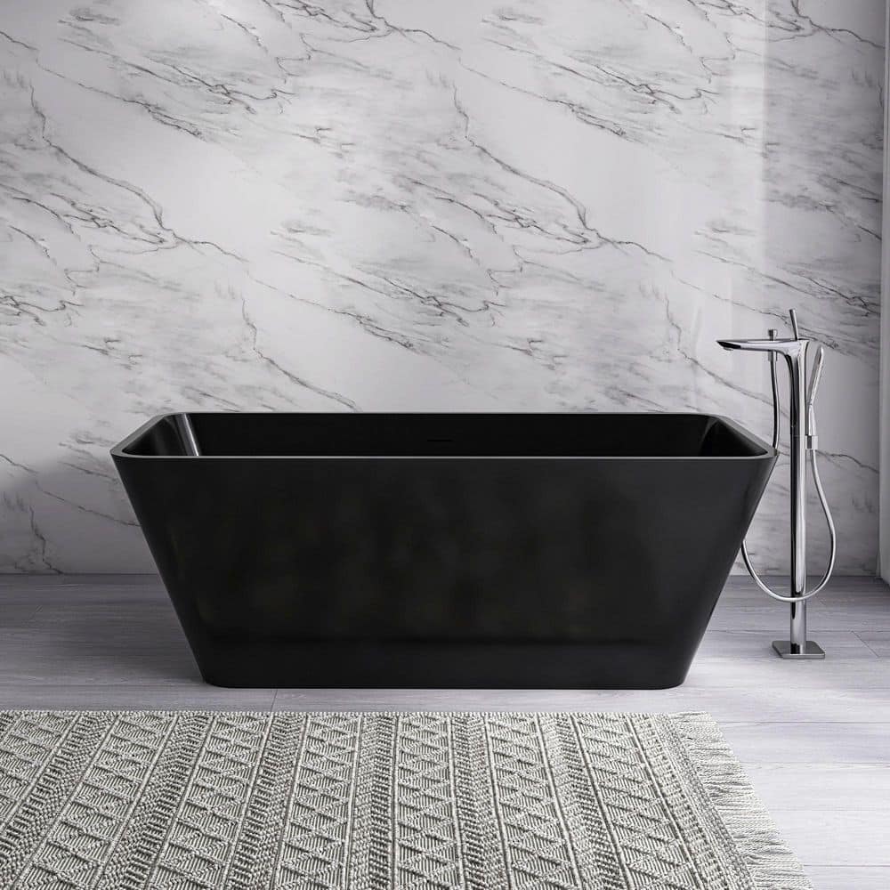 AVAXA 67 in. x 31 in. Freestanding Solid Surface Rectangle Soaking