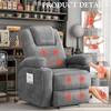 LACOO Gray Leather Power Lift Standard (No Motion) Recliner with Power Lift T-LR84LMP4
